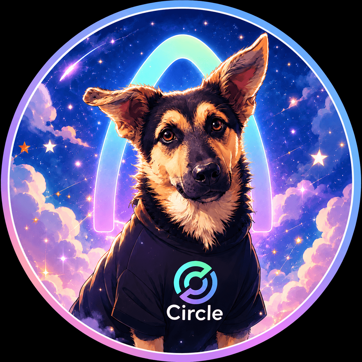 Aros wearing a Circle shirt